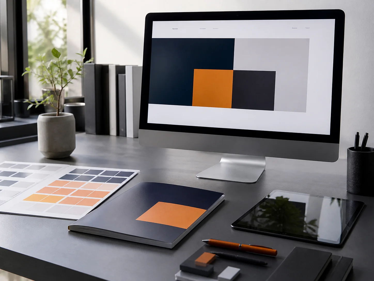 Website and brand design workspace